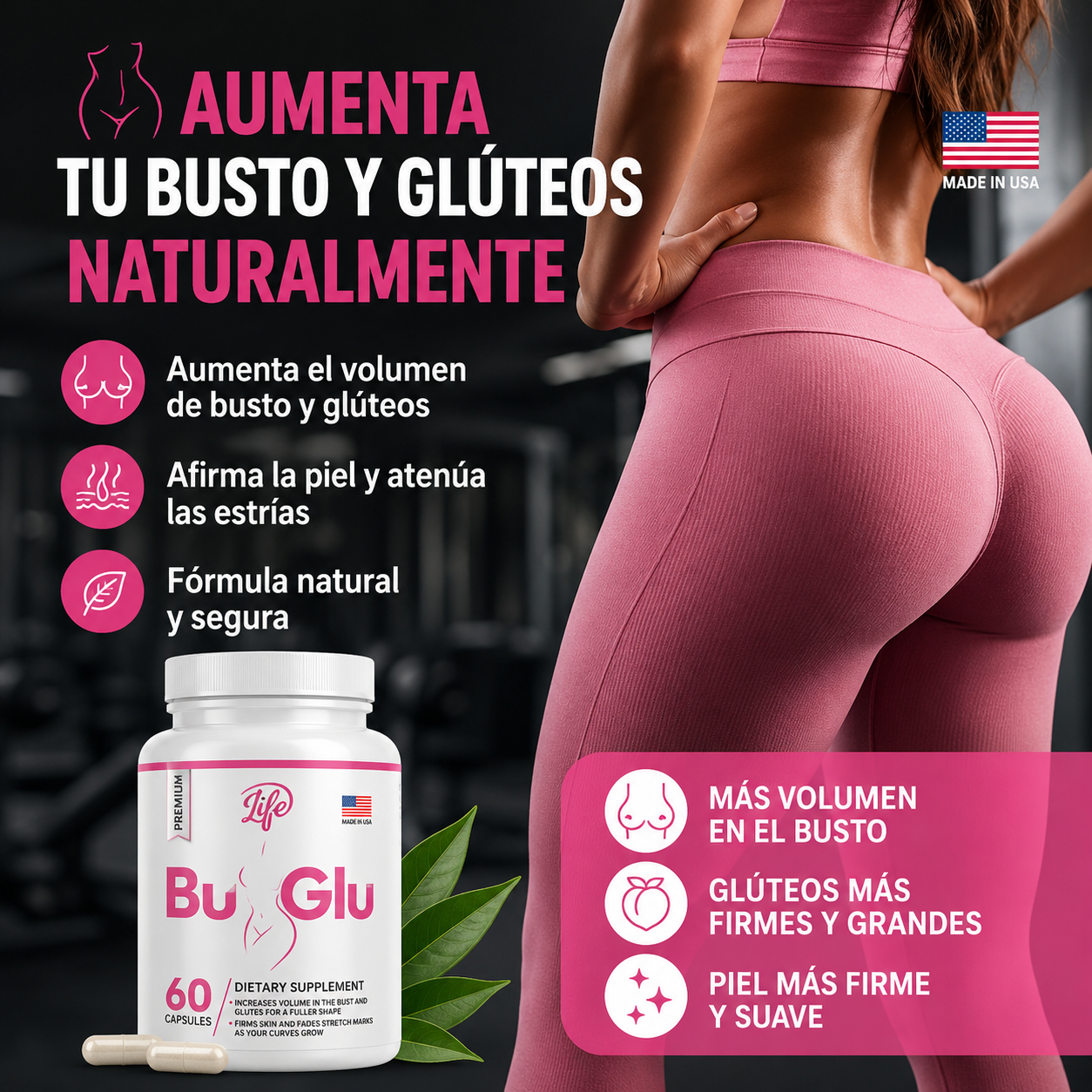 BU-GLU ORIGINAL | Aumenta Glúteos y Piernas de Forma Natural