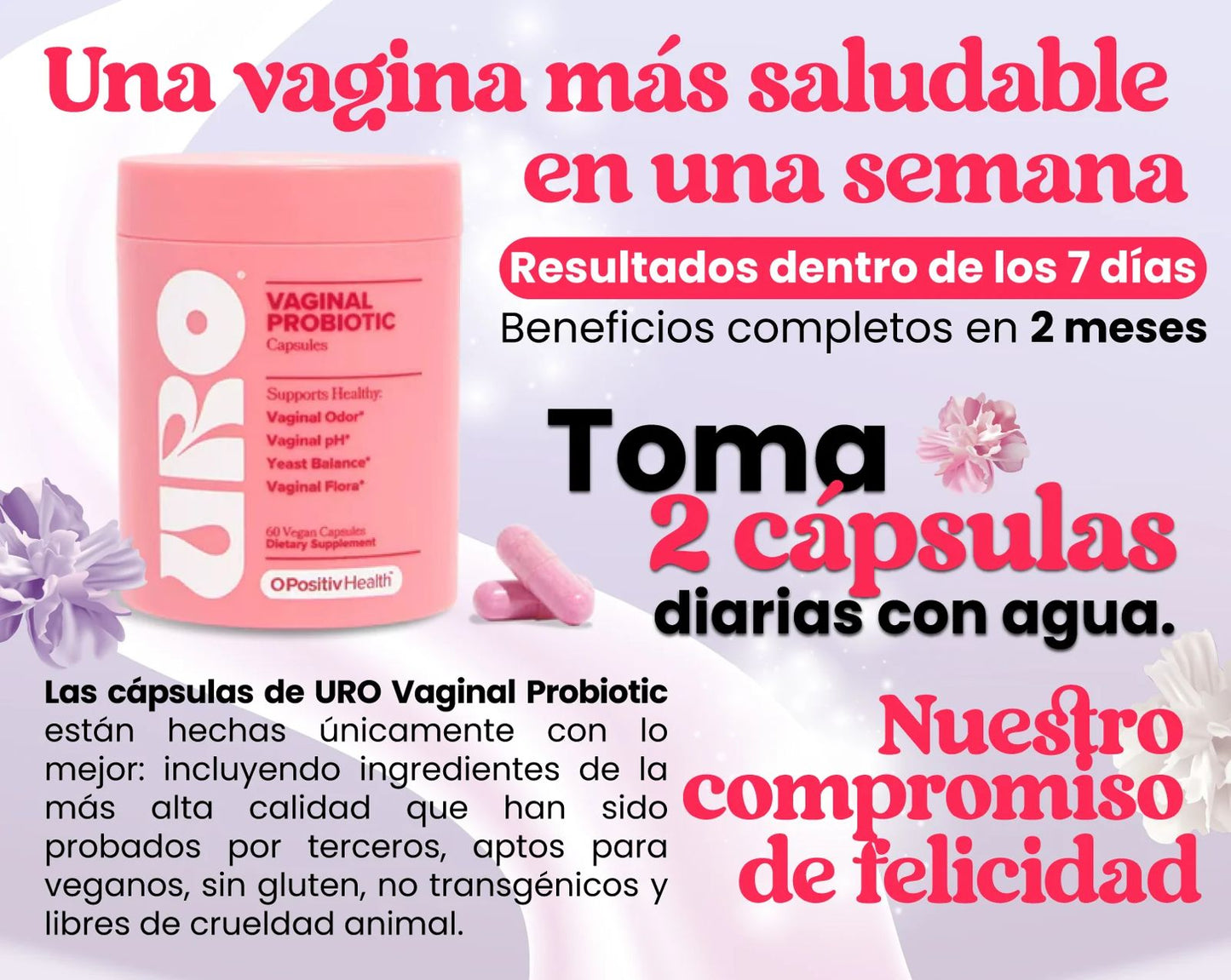 URO VAGINAL PROBIOTICS PARA LA SALUD VAGINAL DE LAS MUJERES