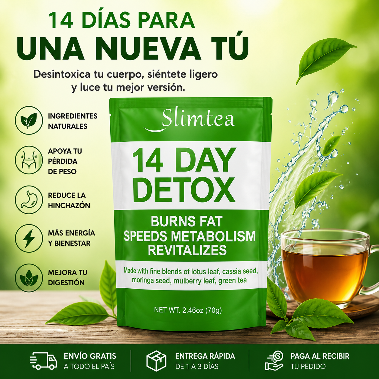 🍃 SLIM TE 14 DÍAS – Baja de peso y elimina la grasa