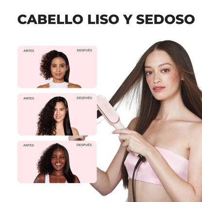 🌹CEPILLO ALISADOR CALENTADOR VIRAL – ¡LUCE UN CABELLO LISO EN MINUTOS!🌹