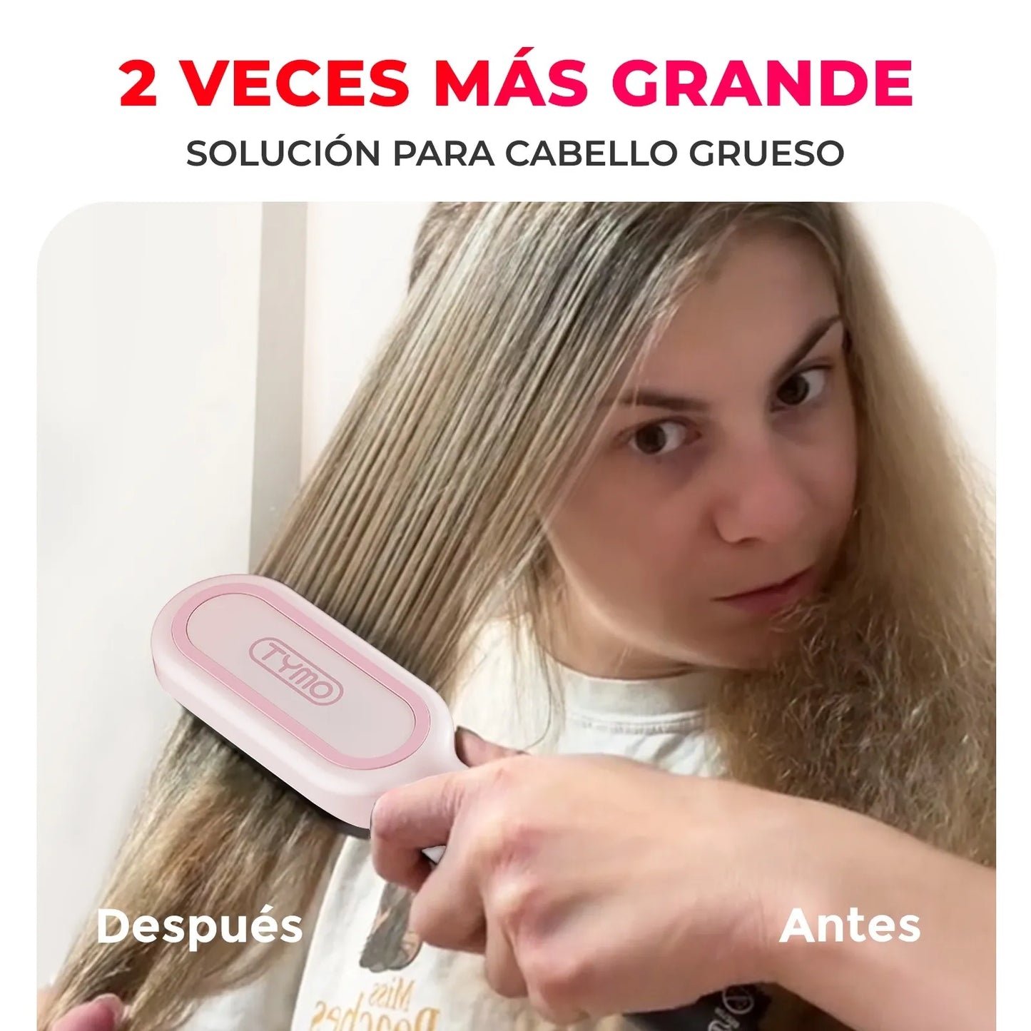 🌹CEPILLO ALISADOR CALENTADOR VIRAL – ¡LUCE UN CABELLO LISO EN MINUTOS!🌹