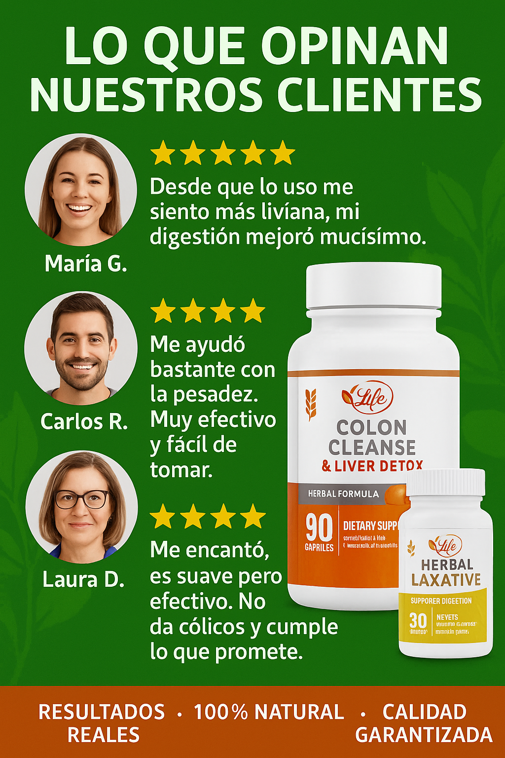Limpieza de Colon y Desintoxicación del Hígado + Laxante Herbal