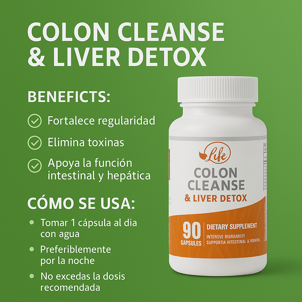 Limpieza de Colon y Desintoxicación del Hígado + Laxante Herbal