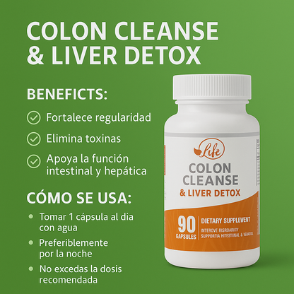 Limpieza de Colon y Desintoxicación del Hígado + Laxante Herbal